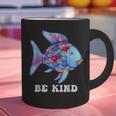 Be Kind Rainbow Fish Teacher Life Teaching Back To School Graphic Print Coffee Mug, gift for family, gift for coworker