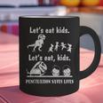 Let's Eat Kids Fun Dinosaurs Grammar Teacher Graphic Print Coffee Mug, gift for family, gift for coworker