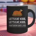 Let's Eat Kids Grammar For Thanksgiving Teacher Graphic Print Coffee Mug, gift for family, gift for coworker