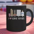 I Love School Supplies Teacher Shirt Graphic Print Coffee Mug, gift for family, gift for coworker