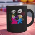 Nerdy Pythagoras Fighting Over C Squared Math Teacher Graphic Print Coffee Mug, gift for family, gift for coworker