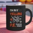 PE Teacher Voice PE Teacher School Fitness Class Graphic Print Coffee Mug, Pe Teacher Mugs, gift for family, gift for coworker