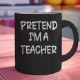 Pretend I'm a Teacher Lazy Last Minute Halloween Costume Graphic Print Coffee Mug, gift for family, gift for coworker