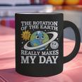 Rotation Of Earth Science Teacher Earth Day Men Women Graphic Print Coffee Mug, Science Teacher Mugs, gift for family, gift for coworker