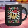 Santas Favorite Teacher Retro Groovy Smile Face Christmas Graphic Print Coffee Mug, Groovy Teacher Mugs, gift for family, gift for coworker Santas Favorite Teacher Retro Groovy Smile Face Christmas Graphic Print Coffee Mug, Groovy Teacher Mugs, gift for family, gift for coworker