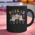 Spooky Ghost PE Teacher Squad Physical Education Halloween Graphic Print Coffee Mug, Pe Teacher Mugs, gift for family, gift for coworker