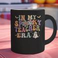 In My Spooky Teacher Era Groovy Hippie Retro Ghost Halloween Men Women Kids Graphic Print Coffee Mug, Groovy Teacher Mugs, gift for family, gift for coworker