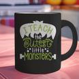 I Teach The Cutest Little Monsters Halloween Teacher Spooky Graphic Print Coffee Mug, gift for family, gift for coworker