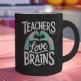 Teacher Halloween Shirt Women Men Teachers Love Brains Graphic Print Coffee Mug, gift for family, gift for coworker