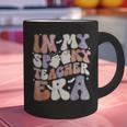 Teacher Halloween In My Spooky Teacher Era Retro Groovy Graphic Print Coffee Mug, Groovy Teacher Mugs, gift for family, gift for coworker