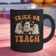 Teacher Halloween Trick Or Teach Retro Groovy Floral Ghost Graphic Print Coffee Mug, Groovy Teacher Mugs, gift for family, gift for coworker Teacher Halloween Trick Or Teach Retro Groovy Floral Ghost Graphic Print Coffee Mug, Groovy Teacher Mugs, gift for family, gift for coworker