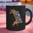 Teacher Shirt Giraffe Holding Books Bookworm Librarian Graphic Print Coffee Mug, gift for family, gift for coworker