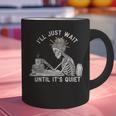 Teacher Skeleton Messy Bun I'Ll Just Wait Until Its Quiet Graphic Print Coffee Mug, gift for family, gift for coworker