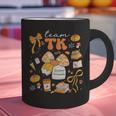 Team TK Crew Preppy Coquette Bow Pumpkin Fall TK Teacher Graphic Print Coffee Mug, gift for family, gift for coworker