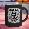 Test Day Stressed Cat Teacher Student Kids Testing Day Graphic Print Coffee Mug, gift for family, gift for coworker