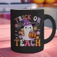 Trick Or Teach Groovy Teacher Ghost Halloween Teacher Graphic Print Coffee Mug, Groovy Teacher Mugs, gift for family, gift for coworker Trick Or Teach Groovy Teacher Ghost Halloween Teacher Graphic Print Coffee Mug, Groovy Teacher Mugs, gift for family, gift for coworker