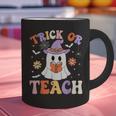 Trick Or Teach Teacher Groovy Ghost Halloween Teacher Graphic Print Coffee Mug, Groovy Teacher Mugs, gift for family, gift for coworker Trick Or Teach Teacher Groovy Ghost Halloween Teacher Graphic Print Coffee Mug, Groovy Teacher Mugs, gift for family, gift for coworker