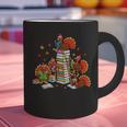 Turkey Reading Books Fall Thanksgiving Teacher Librarian Graphic Print Coffee Mug, gift for family, gift for coworker