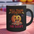Will Trade Students For Candy Teacher Cute Halloween Pumpkin Graphic Print Coffee Mug, gift for family, gift for coworker