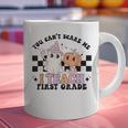 You Cant Scare Me I Teach First Grade Teacher Halloween Graphic Print Coffee Mug, First Grade Teacher Mugs, gift for family, gift for coworker