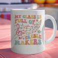 My Class Is Full Of Treble Makers Funny Music Teacher Groovy Men Women Girls Kids Graphic Print Coffee Mug, Groovy Teacher Mugs, gift for family, gift for coworker