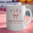 Coquette Bow Paraprofessional School Para Squad Teacher Aide Graphic Print Coffee Mug, gift for family, gift for coworker Coquette Bow Paraprofessional School Para Squad Teacher Aide Graphic Print Coffee Mug, gift for family, gift for coworker