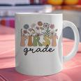 First Grade Teacher Wildflower Back To School Floral Outfits Graphic Print Coffee Mug, First Grade Teacher Mugs, gift for family, gift for coworker