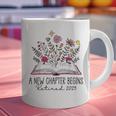 Floral Book a New Chapter Begins Retired Retirement Teacher Graphic Print Coffee Mug, gift for family, gift for coworker Floral Book a New Chapter Begins Retired Retirement Teacher Graphic Print Coffee Mug, gift for family, gift for coworker