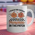 Groovy I Teach The Cutest Pumpkins In The Patch For Teacher Graphic Print Coffee Mug, Groovy Teacher Mugs, gift for family, gift for coworker