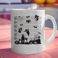 Halloween Music Note Clefs Spooky Ghost For Music Teacher Graphic Print Coffee Mug, gift for family, gift for coworker