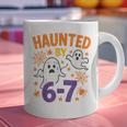 Haunted 67 Ghost Math Teacher Halloween Costume Math Pun Graphic Print Coffee Mug, gift for family, gift for coworker