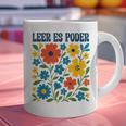 Leer Es Poder Cute Floral Boho Spanish Teacher Reading Graphic Print Coffee Mug, gift for family, gift for coworker Leer Es Poder Cute Floral Boho Spanish Teacher Reading Graphic Print Coffee Mug, gift for family, gift for coworker