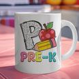 P Is For Pre-K Teacher Pencil Apple Back To School Graphic Print Coffee Mug, gift for family, gift for coworker P Is For Pre-K Teacher Pencil Apple Back To School Graphic Print Coffee Mug, gift for family, gift for coworker