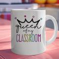 Queen Of My Classroom Colorful Teacher For Men Women Graphic Print Coffee Mug, gift for family, gift for coworker Queen Of My Classroom Colorful Teacher For Men Women Graphic Print Coffee Mug, gift for family, gift for coworker