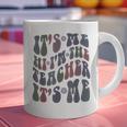 Retro IT'S ME Hi I'm The TEACHER Groovy Testing Squad Pink Graphic Print Coffee Mug, Groovy Teacher Mugs, gift for family, gift for coworker Retro IT'S ME Hi I'm The TEACHER Groovy Testing Squad Pink Graphic Print Coffee Mug, Groovy Teacher Mugs, gift for family, gift for coworker