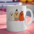 Retro Pencil Ghost Boo Spooky Teacher Halloween Costume Graphic Print Coffee Mug, gift for family, gift for coworker