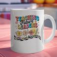 Retro Teaching Future Leaders Groovy Teacher Back To School Graphic Print Coffee Mug, Groovy Teacher Mugs, Future Teacher Mugs, gift for family, gift for coworker