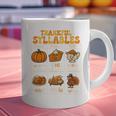 Thankful Syllables Teacher Thanksgiving Educational Kids Graphic Print Coffee Mug, gift for family, gift for coworker Thankful Syllables Teacher Thanksgiving Educational Kids Graphic Print Coffee Mug, gift for family, gift for coworker