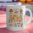 Thanksgiving One Thankful Art Teacher Fall Groovy Men Women Graphic Print Coffee Mug, Groovy Teacher Mugs, gift for family, gift for coworker