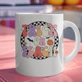 Trick Or Teach Retro Groovy Halloween Teacher Graphic Print Coffee Mug, Groovy Teacher Mugs, gift for family, gift for coworker