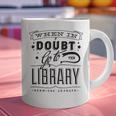 When In Doubt Go To The Library Teacher Vintage Book Lovers Graphic Print Coffee Mug, gift for family, gift for coworker When In Doubt Go To The Library Teacher Vintage Book Lovers Graphic Print Coffee Mug, gift for family, gift for coworker