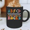 ABCD Kindergarten Rocks Back To School Teacher Kindergarten Graphic Print Coffee Mug, novelty gifts, funny gifts