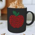 Apple Dot Pattern Art Teacher Appreciation Men Women Humor Graphic Print Coffee Mug, novelty gifts, funny gifts