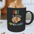 Art Is My Superpower Art Teacher Graphic Print Coffee Mug, novelty gifts, funny gifts