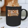 Autumn Pumpkin Thanksgiving Coffee Floral Teacher Fall Graphic Print Coffee Mug, novelty gifts, funny gifts