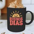 Buenos Dias Spanish Teacher Appreciation Back To School Graphic Print Coffee Mug, novelty gifts, funny gifts