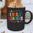 I Build Leaders Bricks Building Blocks Teacher Brick Builder Graphic Print Coffee Mug, novelty gifts, funny gifts