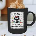 Cat It's Fine I'm Fine Everything Is Fine Teacher Life Graphic Print Coffee Mug, novelty gifts, funny gifts Cat It's Fine I'm Fine Everything Is Fine Teacher Life Graphic Print Coffee Mug, novelty gifts, funny gifts