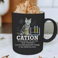 Cation Chemistry Humor Science Teacher Cat Pun Graphic Print Coffee Mug, novelty gifts, funny gifts