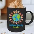 Celebrate Diversity Everyday Teachers & School Student Graphic Print Coffee Mug, novelty gifts, funny gifts